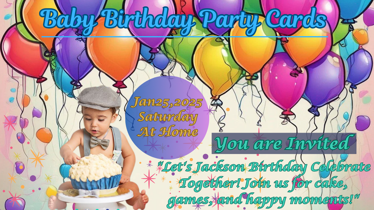 Baby Birthday Party cards