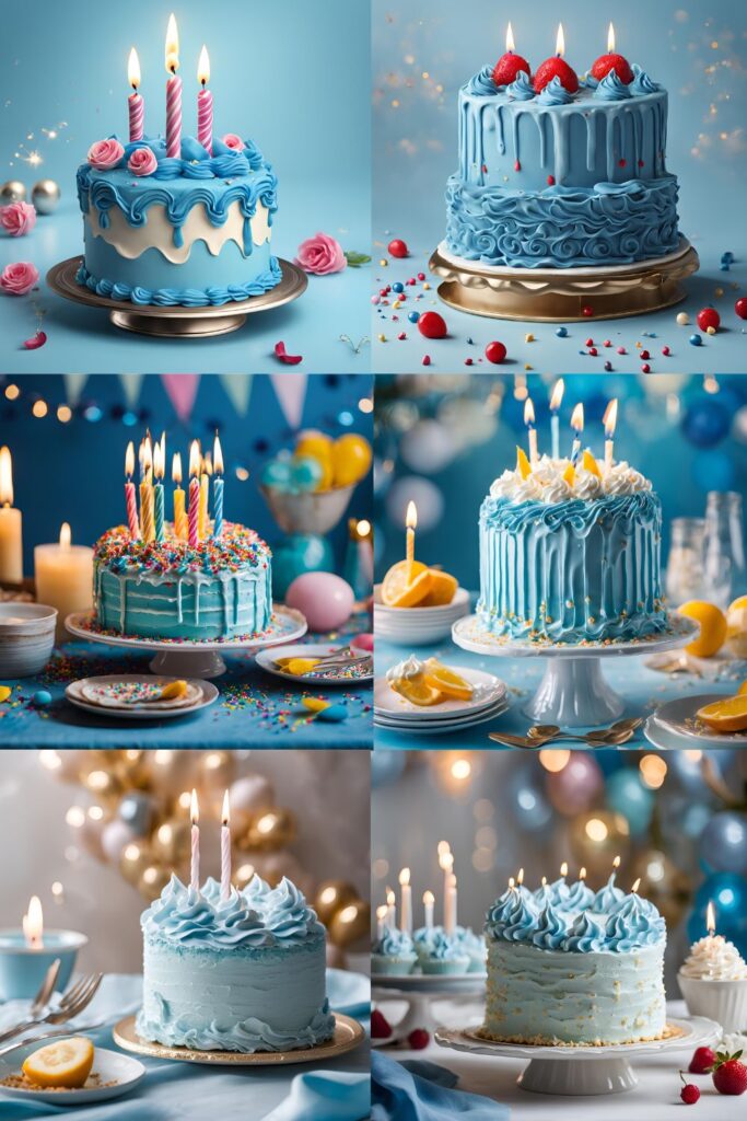 Baby Birthday Blue Cakes Professional Decor