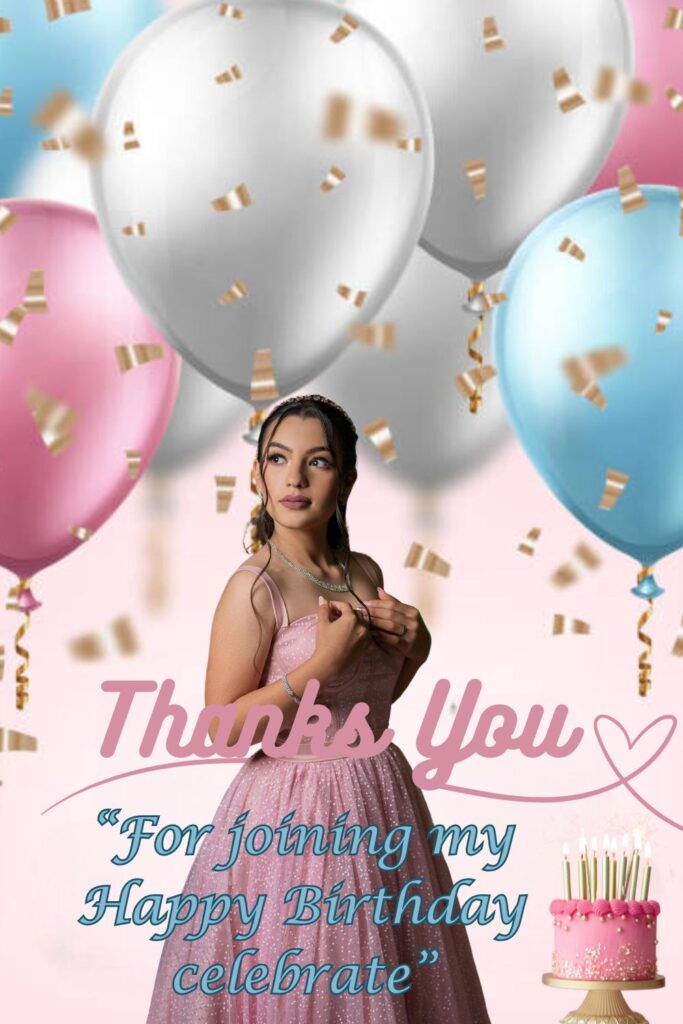 Birthday Party Thank you Cards