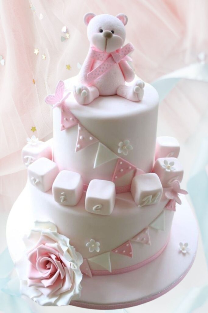 White Cream Birthday Cake