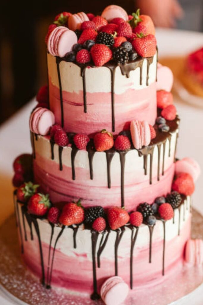 Simple Sponge Birthday Fruit Cake