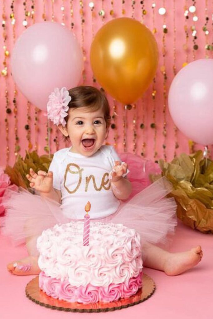 Birthday Party Photo with Cake