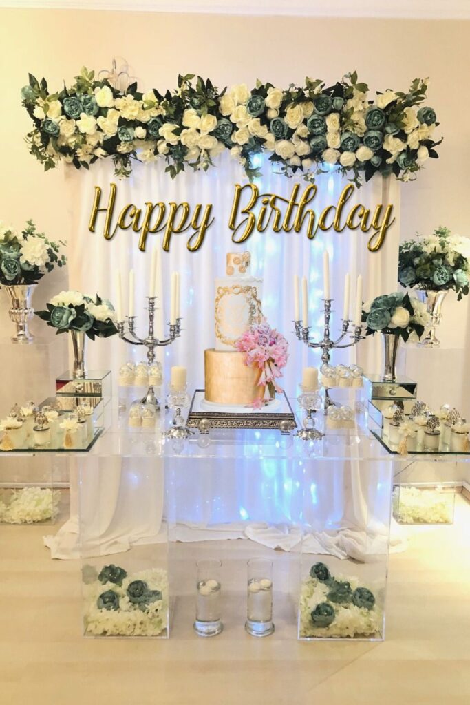 Birthday Party Cake Table Decor