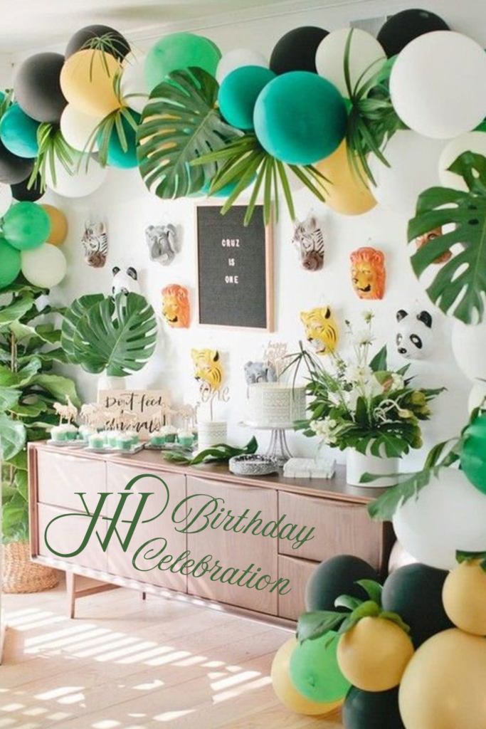 Birthday Decoration Jungle Safari Color Scheme