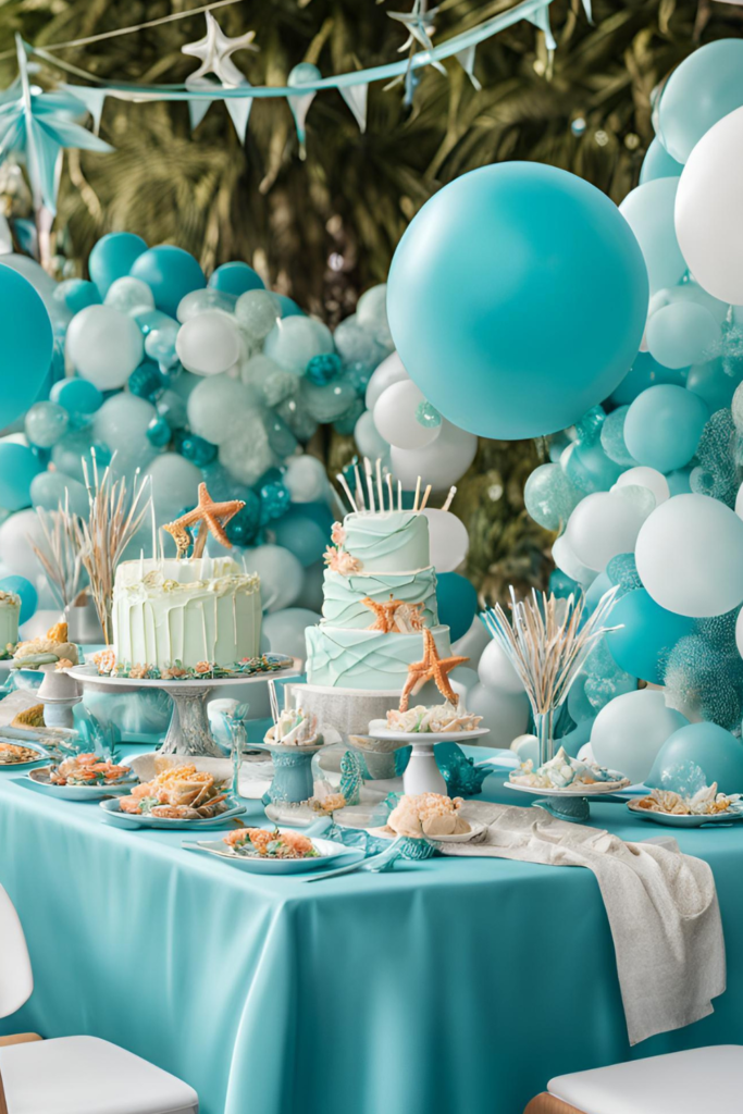 Birthday Decoration Ocean Color Scheme