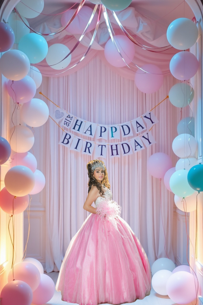 Birthday Decoration Stylish Entryway at Home for Gorgeous Girl