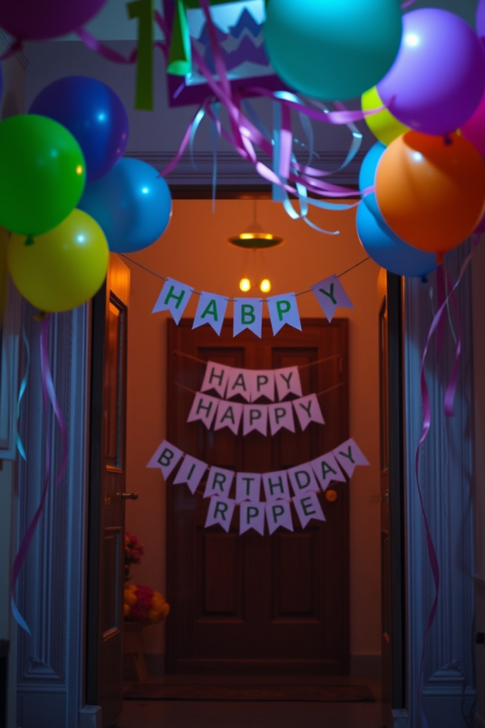 Birthday Decoration Entryway at Home 