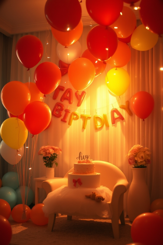 Birthday Decoration Balloon Ideas at Home