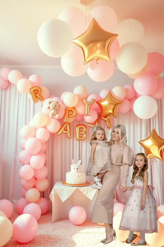 Birthday Decoration Pink Balloon Ideas at Home