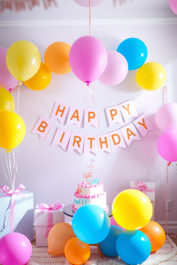 Baby Birthday Decoration Banner Ideas at Home