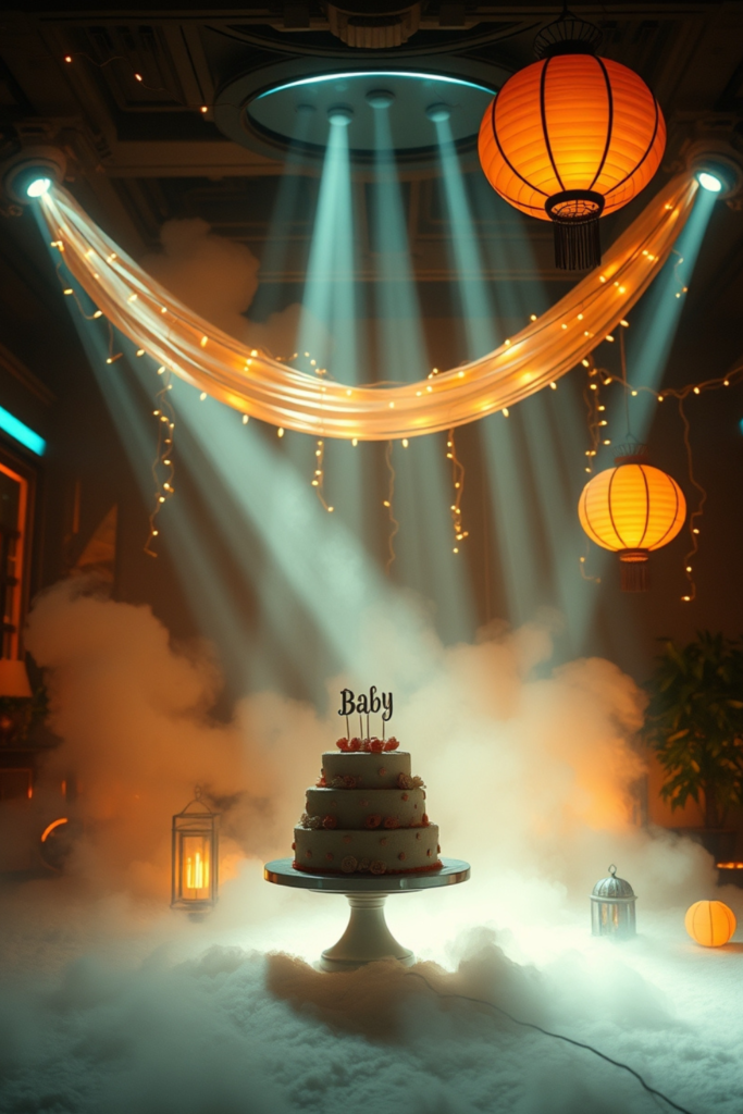 Baby Birthday Decoration Lighting Ideas at Home