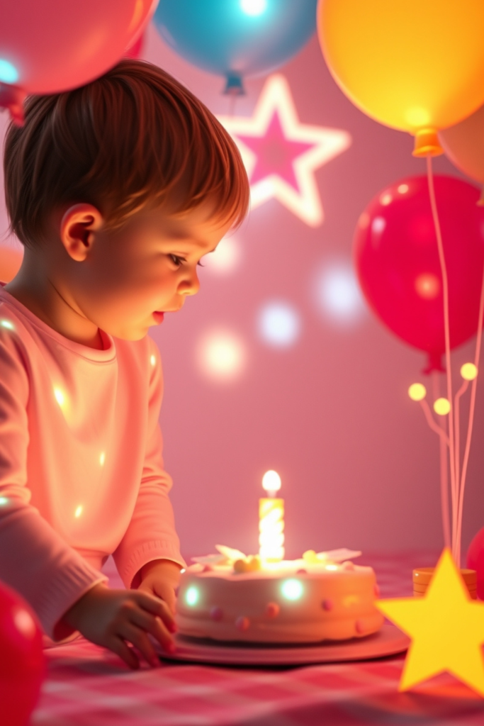 Baby Birthday Decoration Lighting Ideas at Home for Boy