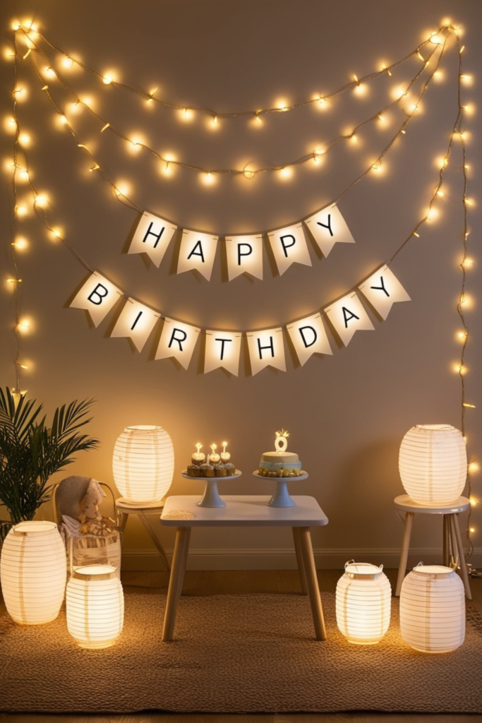 Baby Birthday Decoration LED Lighting at Home