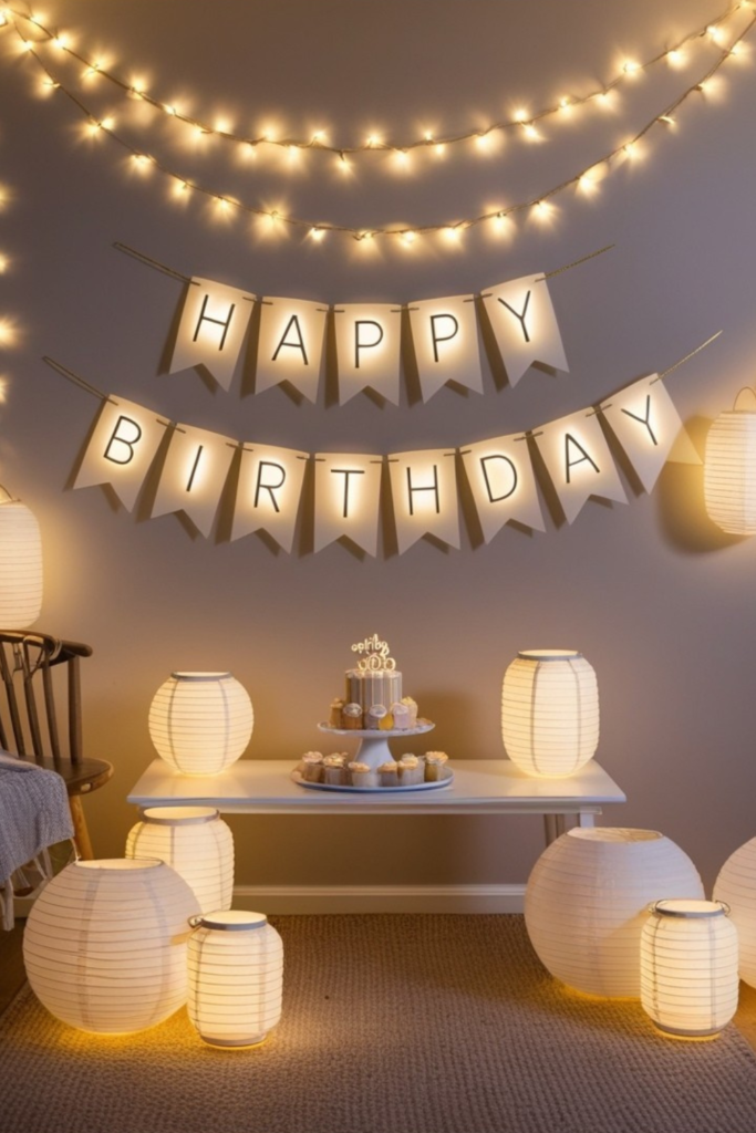 Baby Birthday Decoration LED Lighting at Home