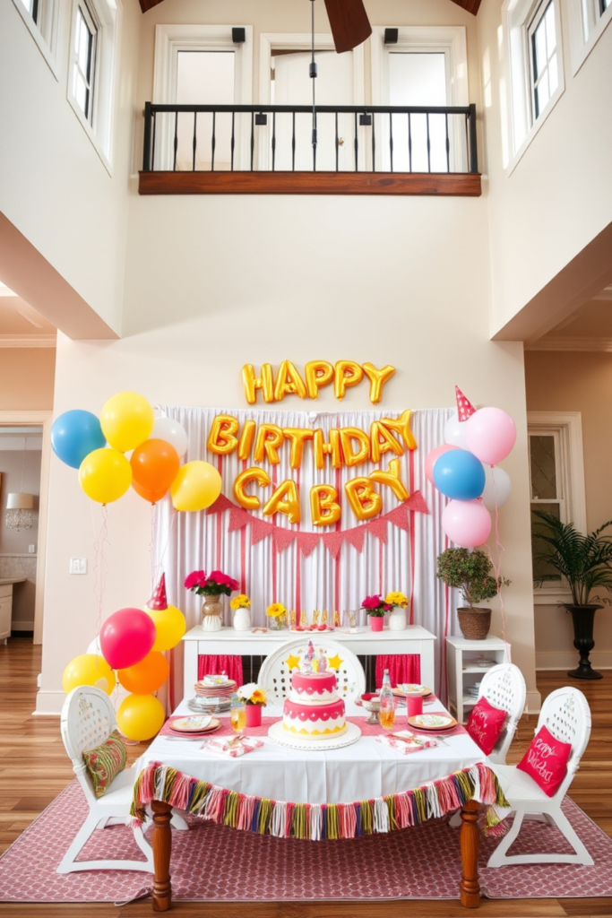 Baby Birthday Decoration Party Area at Home