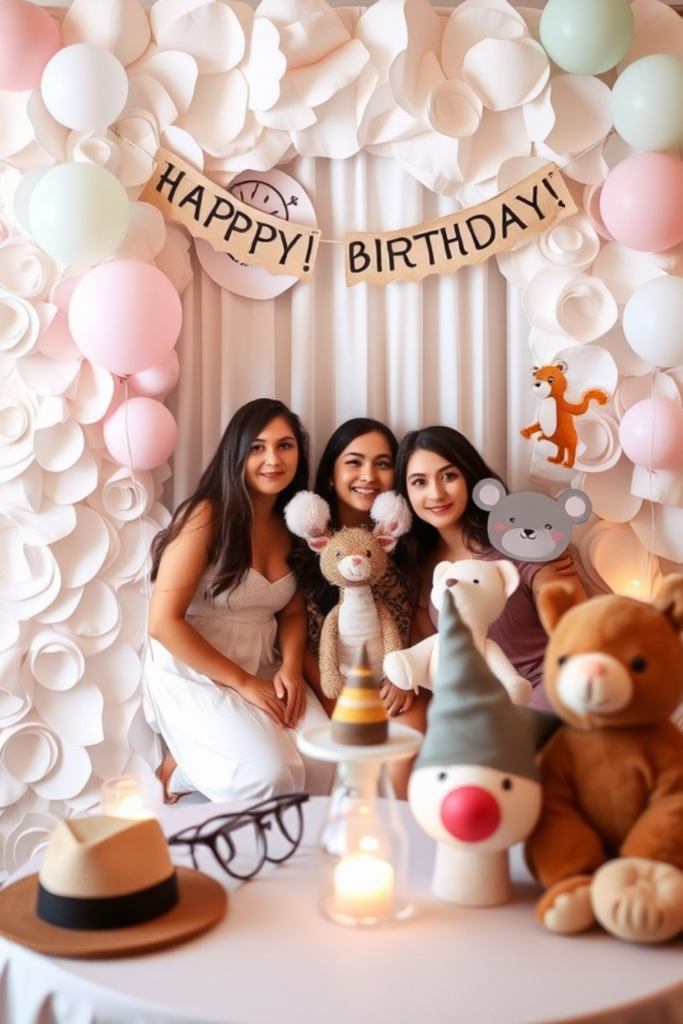 Baby Birthday Decoration Photo Booth Area at Home