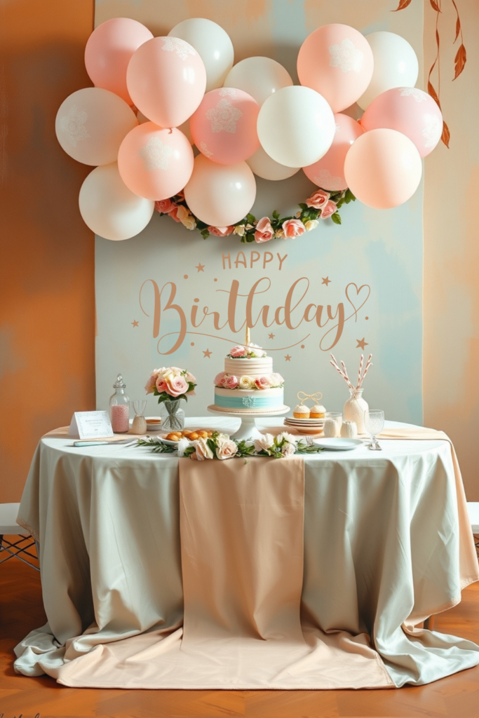 Baby Girl Birthday Decoration Table Ideas at Home 