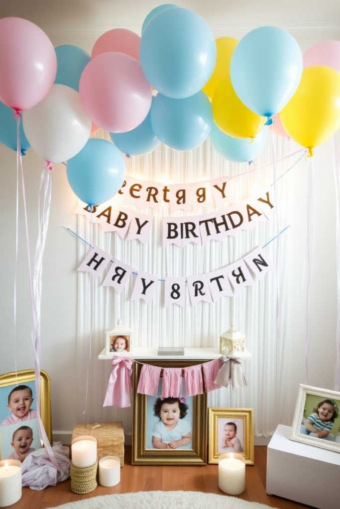 Baby Birthday Decoration Wall Ideas at Home