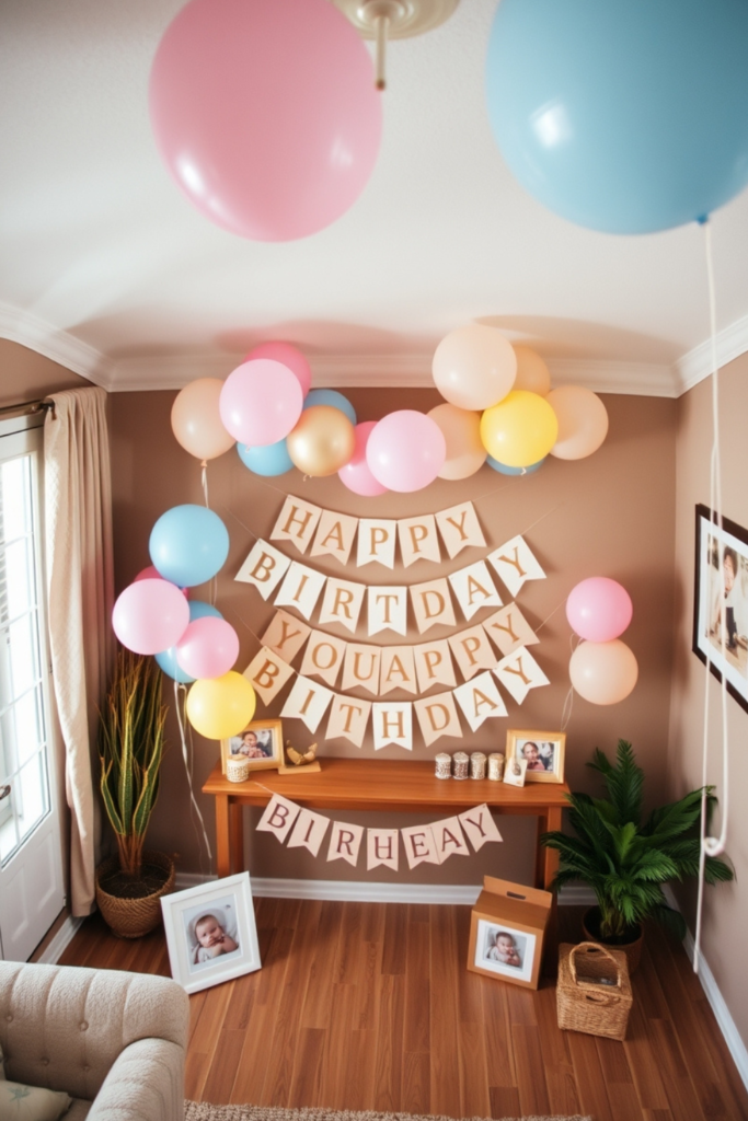 Baby Birthday Decoration Wall Ideas at Home