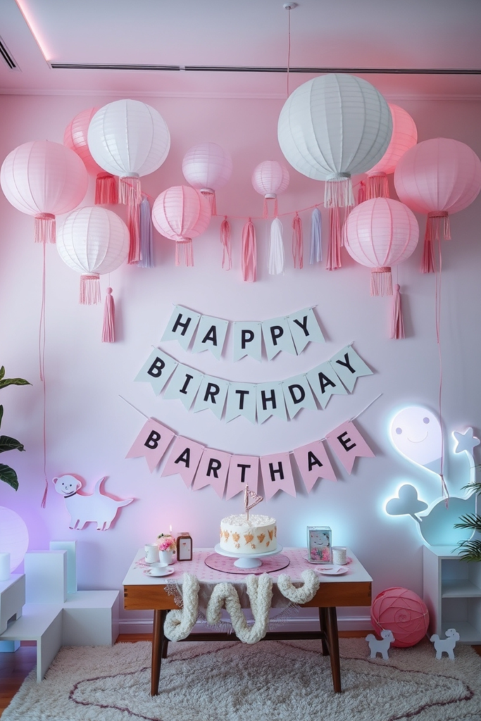 Baby Birthday Luxury Decoration Wall Ideas at Home