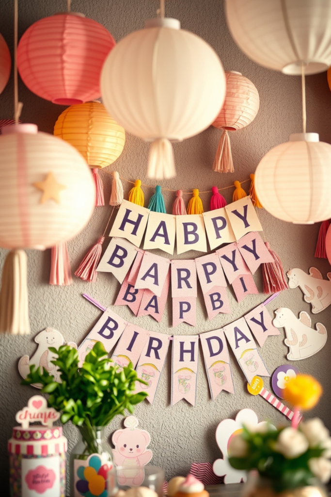 Baby Birthday Decoration Wall Ideas at Home