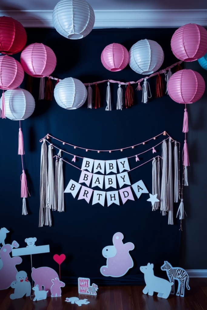 Baby Birthday Wow Decoration Wall Ideas at Home