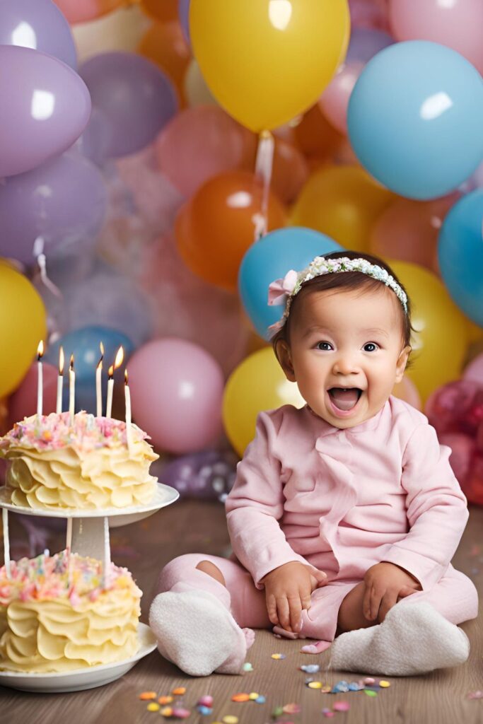 Baby Birthday Decor with Balloon