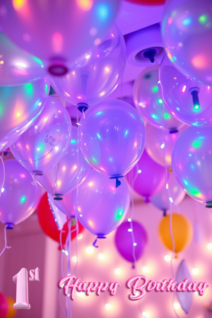 Baby Birthday Decoration Room Balloon Lighting 