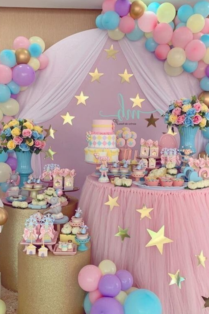 Baby Birthday Decoration Pastel Color Theme