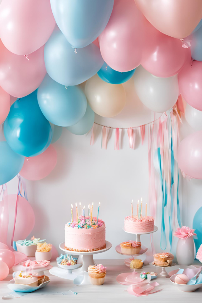 Baby Birthday Decoration Color Balloon Theme