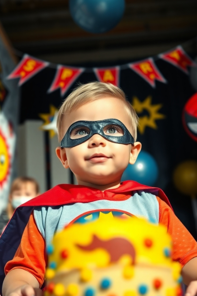 Birthday Baby Boy Superhero Theme