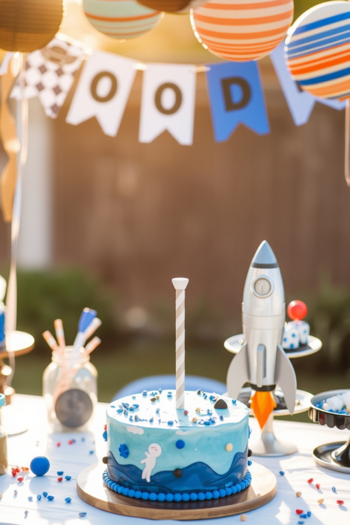 Birthday Baby Boy Space Adventure Theme