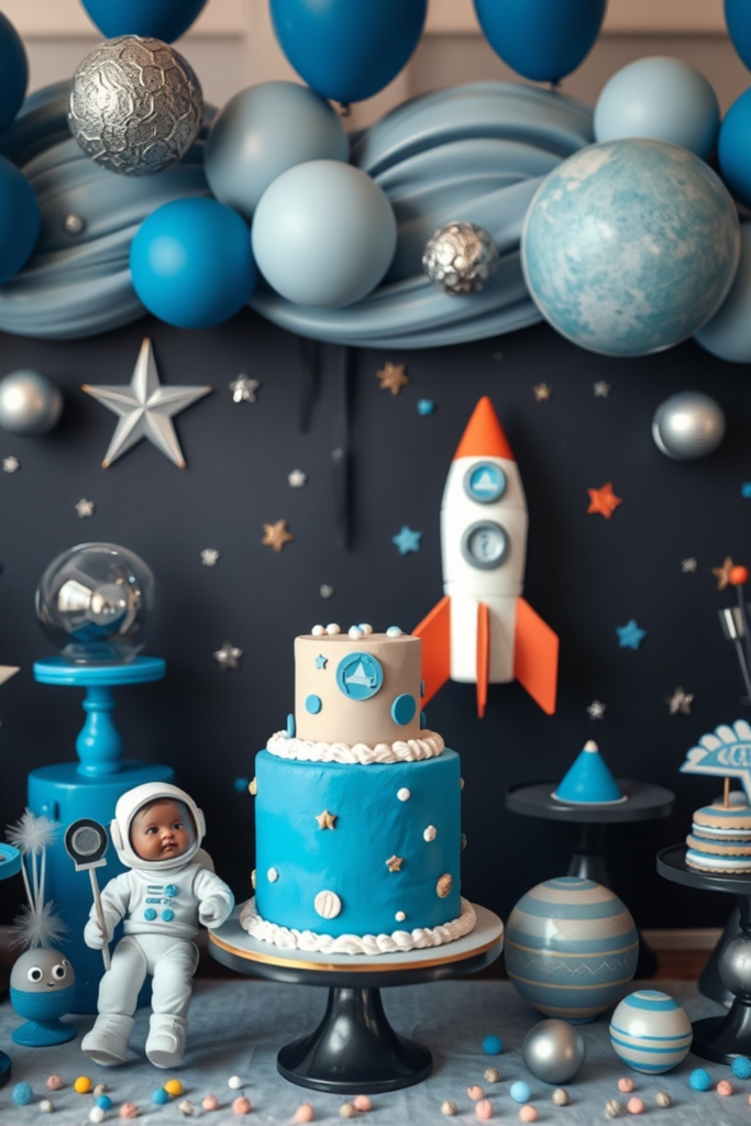 Birthday Baby Boy Space Adventure Theme