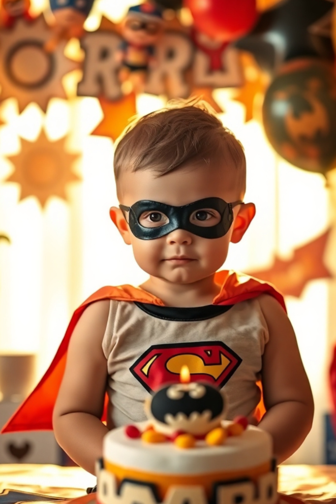 Birthday Baby Boy Superman Theme