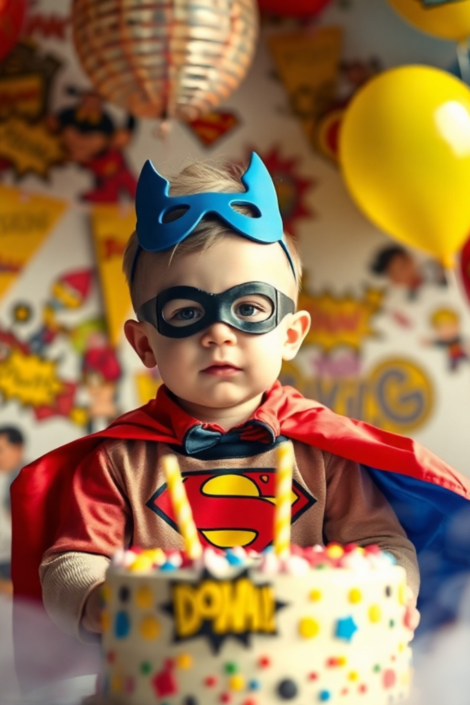 Birthday Baby Boy Superman Theme
