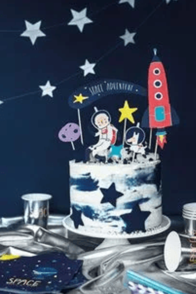 Birthday Space Rocket Cake for Baby Boy
