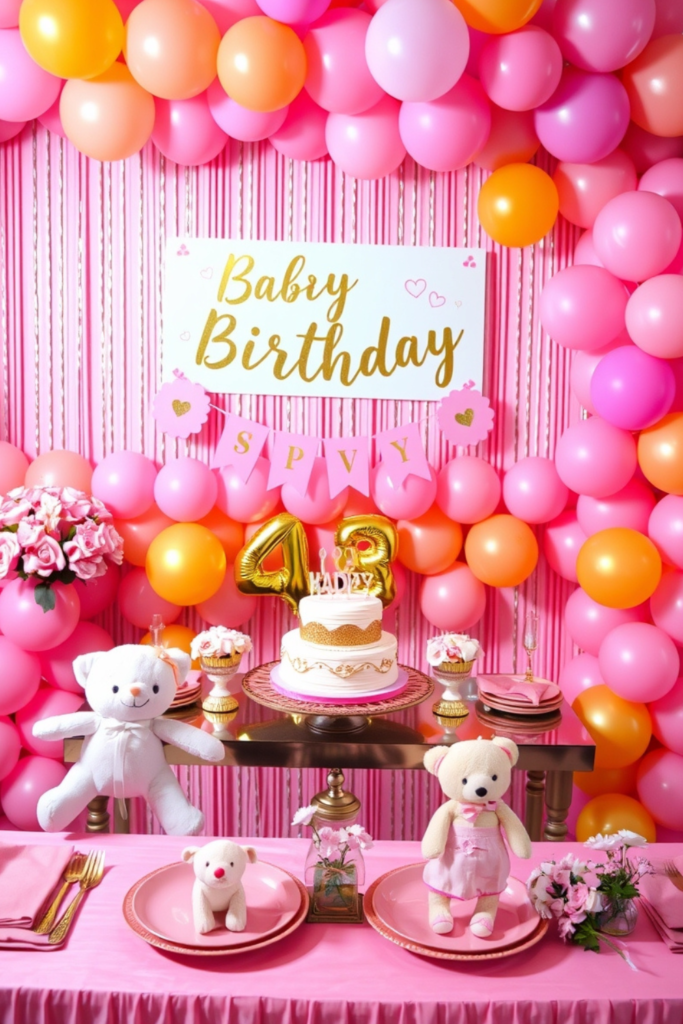 Baby Girl and Boy Birthday Party Decoration