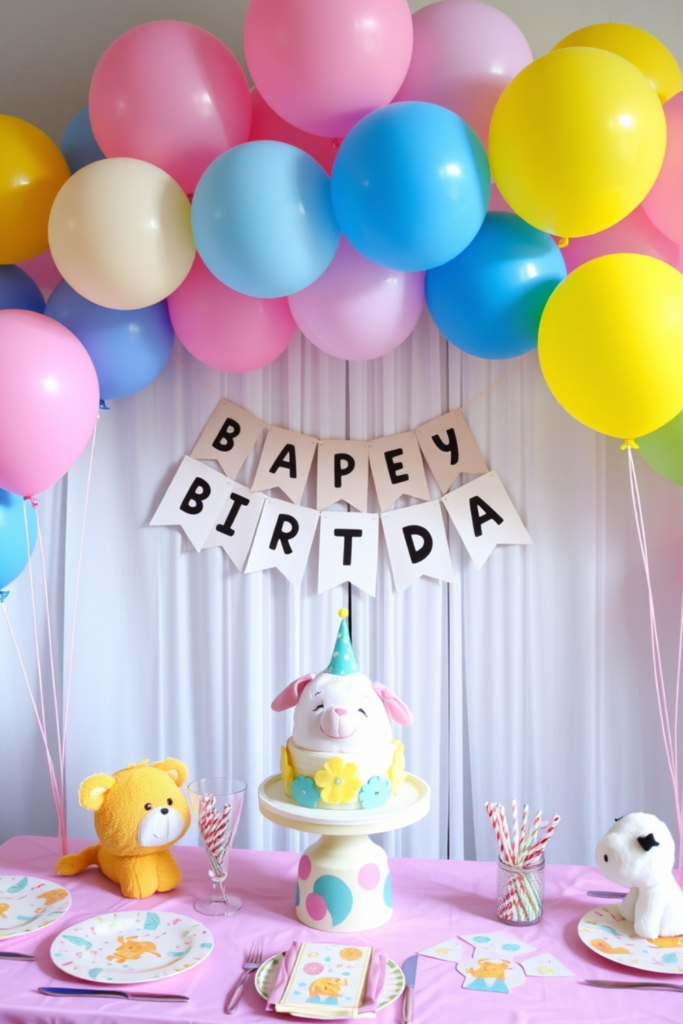 Baby Girl and Boy Birthday Party Decoration