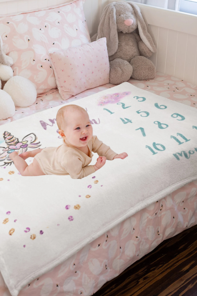 Personalized Baby Blanket Birthday Gift