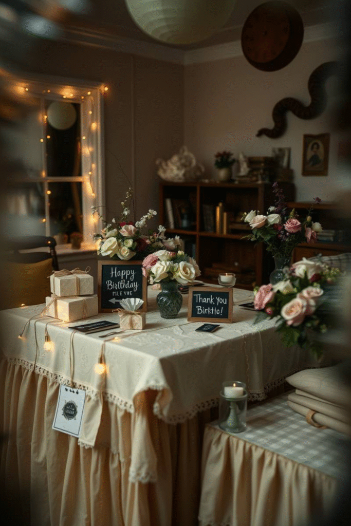 Birthday Gift Table Extra Decor