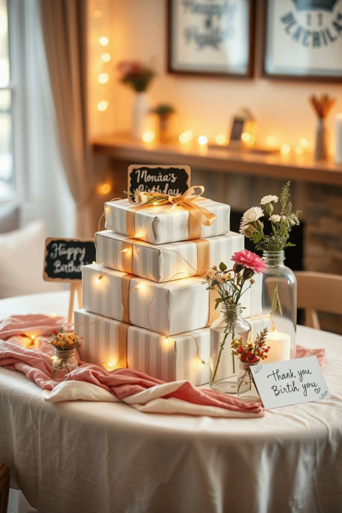 Birthday Gift Table Extra Decor