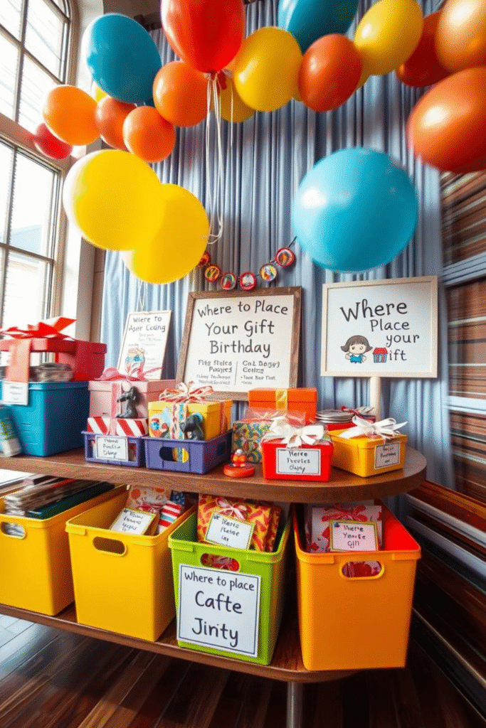 Birthday Gift Table Organization Tips