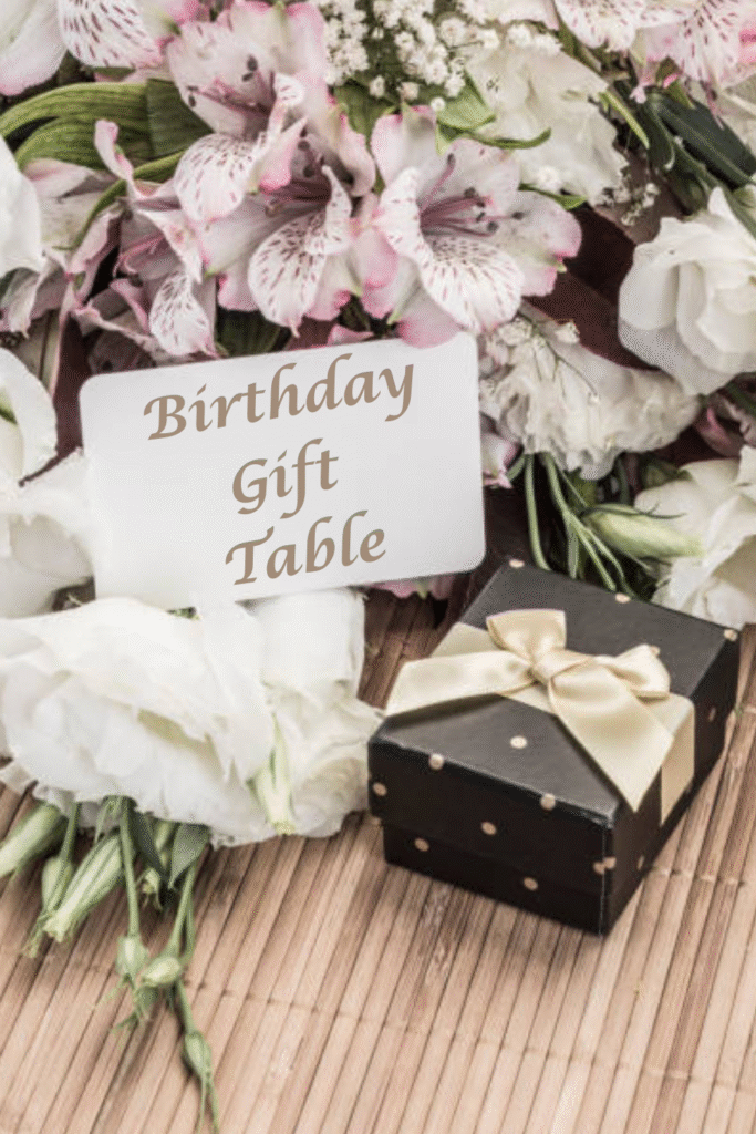 Birthday Gift Table Decor