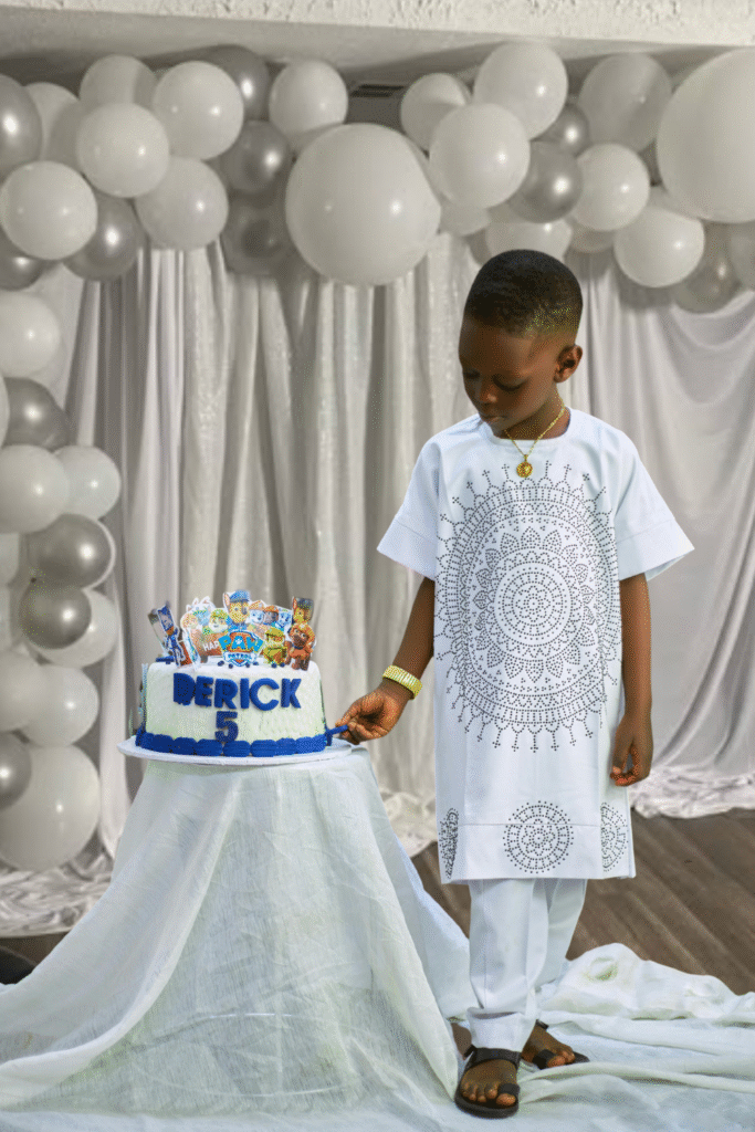 Cute Boy Birthday White Outfit