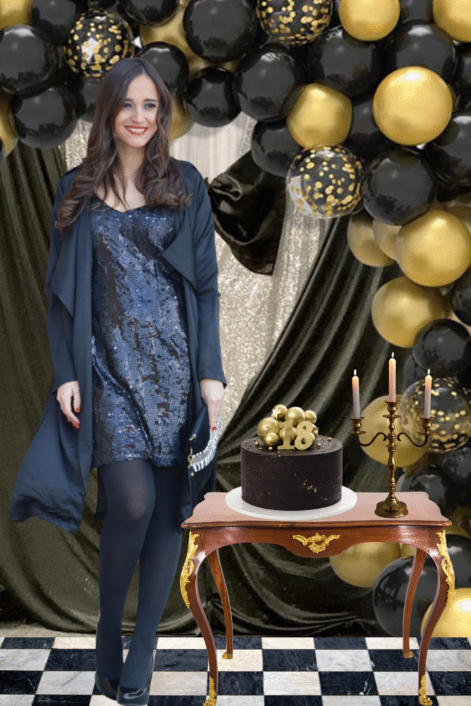 Spring and Fall Birthday Black Dress for Gorgeous Girl