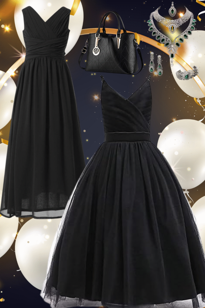 Spring and Fall Birthday Black Dress for Girl