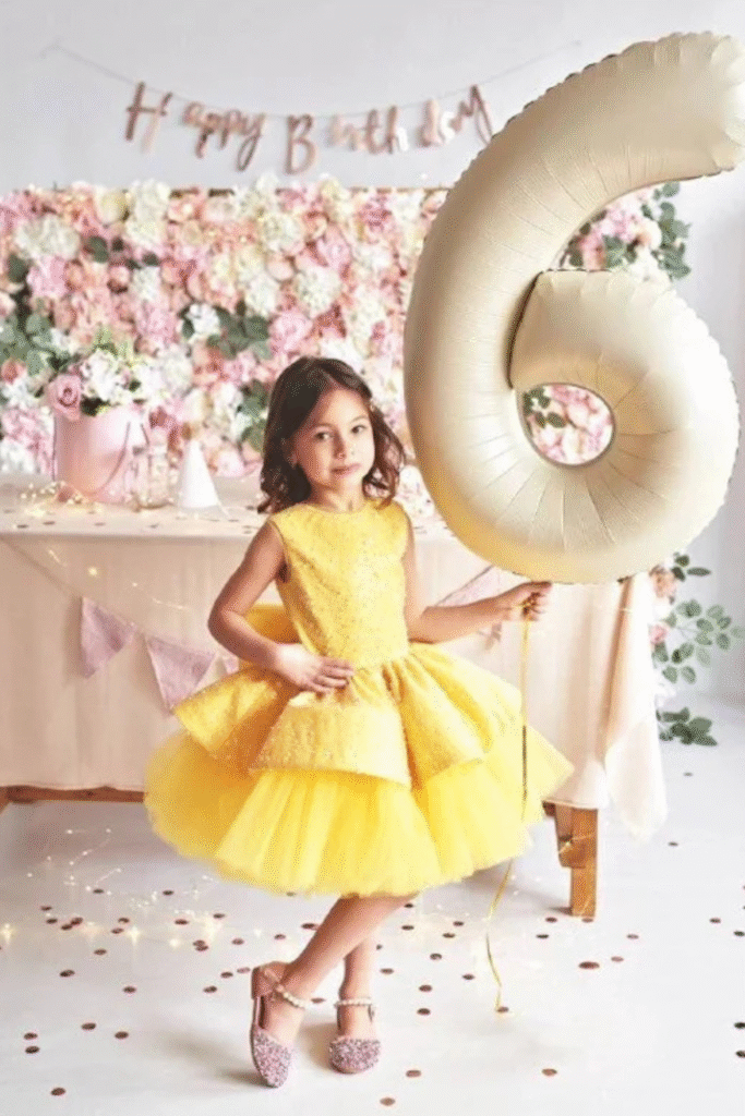 Summer Birthday Yellow Outfits Ideas for Baby Girl