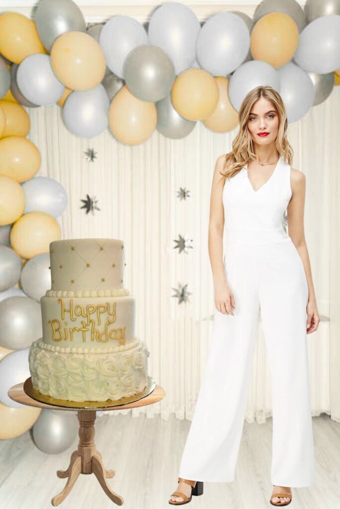 Classy White Jumpsuit Dress