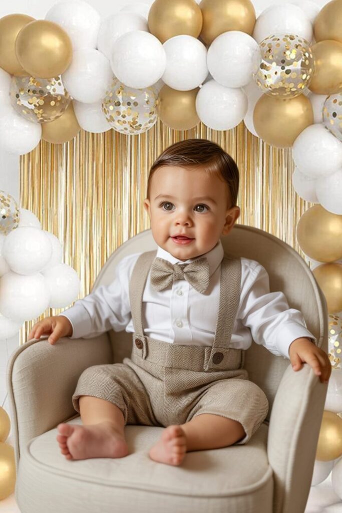 1-Year Baby Boy Birthday Formal Shirt and Pant Dress
