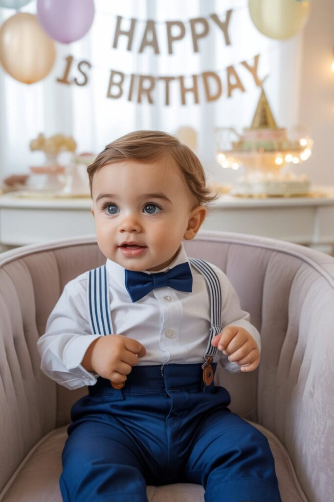 1-Year Baby Boy Formal Shirt and Pant Dress for Birthday